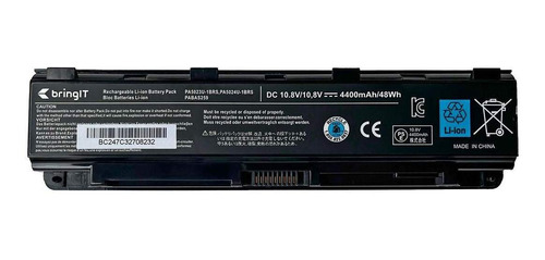 Bateria Para Notebook Toshiba Pa5109u-1brs 4400 Mah Preto Marca Bringit