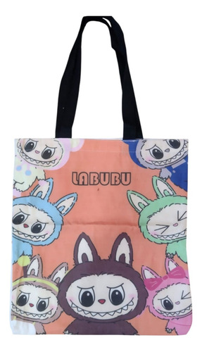 Tote Bag Van Gogh Labubu Capibara Principito Demon Slayer Labubu Naranja Lisa Tela Blanco