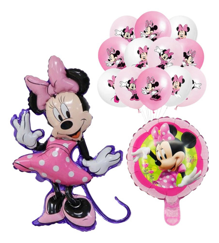 Set De Globos Minnie Mouse