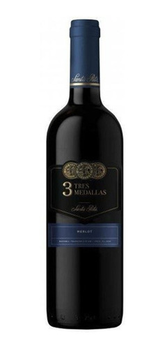 Imagem 1 de 2 de Vinho Chileno Santa Rita 3 Medallas Merlot 750ml
