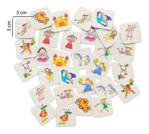 Imagen 2 de 8 de Juego Memoria Hadas Caja Carton Didactico Infantil Niño