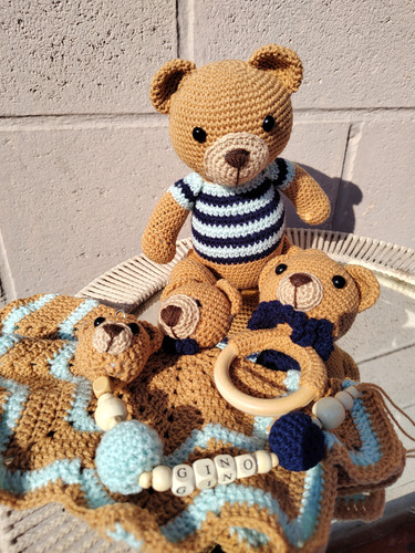 Kit Nacimiento Osito Completo A Crochet