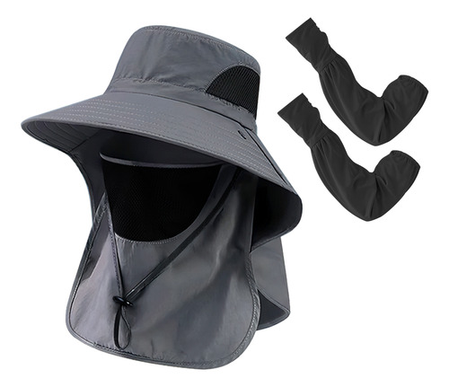Sombrero De Pescador Para Sol Protector Con Manga Verano