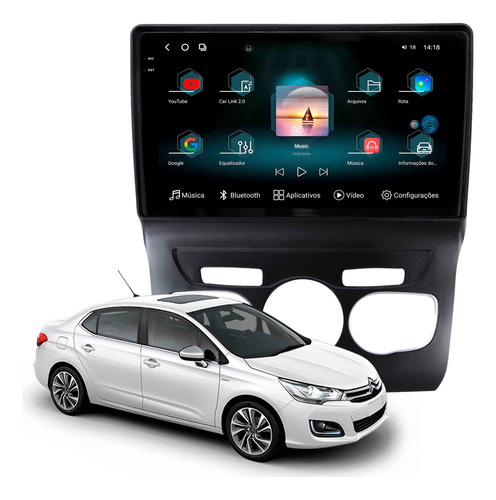Multimídia Fóton G3 C4 Lounge 2014/2018 Ds4 12+256gb 2k 10p