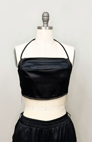 Croptop Con Strap Satin