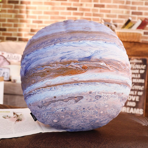 Almohadas Planetas Luna Galaxy Terciopelo Soft Cojin Relleno Color Jupiter