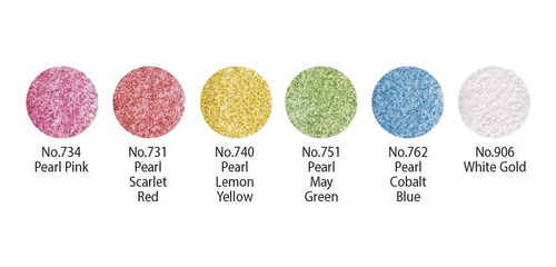 Imagen 2 de 3 de Acuarelas Kuretake Gansai Tambi Pearl Colors Set 6 Colores