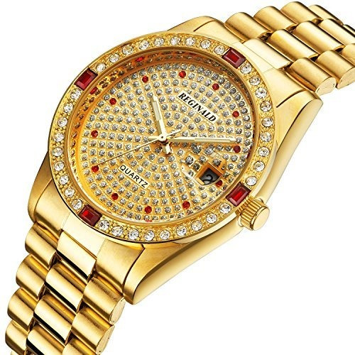 Reloj De Pulsera De Acero Inoxidable Fanmis Luxury Gold Unis