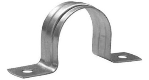Abraçadeira Tipo U 1.1/4 Pol. 40mm C/ 25 Peças Zincada Cor Cinza