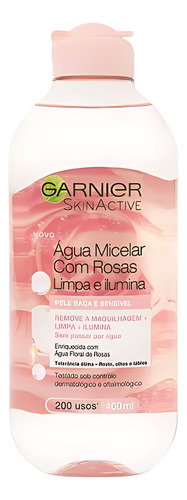 Agua Micelar Con Rosas Garnier 400 Ml Desmaquilla Limpia