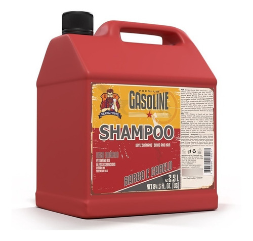 Shampoo Gasoline Uso Diario Barba Forte 2,5 Lt