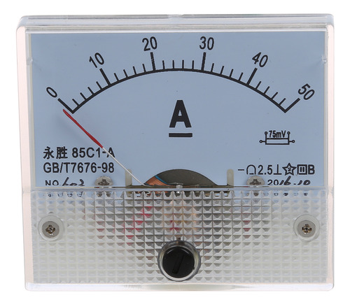 Amperímetro De Panel Analógico Rectangular 85c1 0-50a