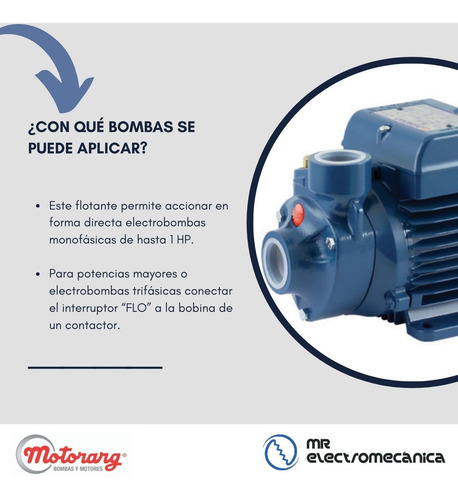 Imagen 5 de 10 de Flotante Motorarg Automático Tanque Cisterna 3 Mts Cable Flo