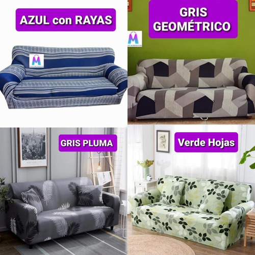 Imagen 6 de 10 de Forro De Sofa Spandex Alicrado Set De 3 Piezas
