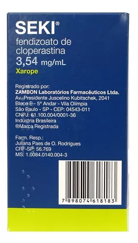 Seki 3,54mg/mL, caixa com 1 frasco com 120mL de xarope + copo