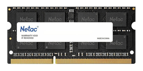 Memoria RAM Sodimm DDR3L 8Gb 1600Mhz, Netac Basic NTBSD3N16SP-08, Color Negro - Para Notebook