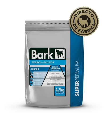 Imagen 1 de 4 de Croquetas Para Perro Súper Premium Bark Adulto 4.7kg