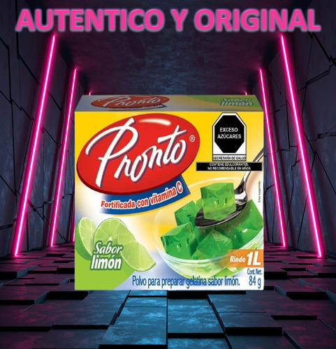 Pronto 3 Gelatinas De Agua Sabor Limón Con Vitamina C Wow