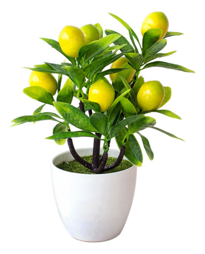 Flores Artificiales De Plástico Con Forma De Limonero De 18