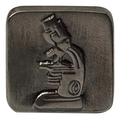 Mancuernillas Thot Ra Figura De Microscopio Cientifico N-380 Color Gris Oscuro