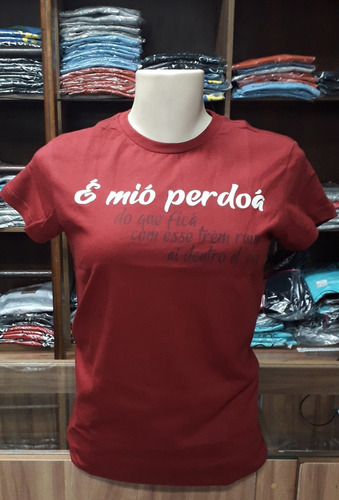 Imagem 1 de 6 de Baby Look É Mió Perdoá - Loja Postal De Minas