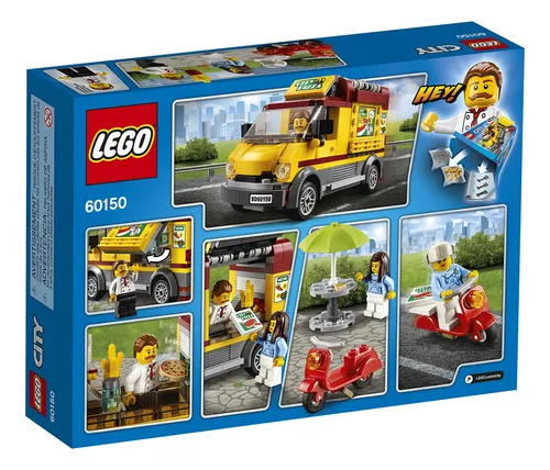 Camión Lego Pizza Van 60150 De Juguete Con Patinete Y 2 Mini