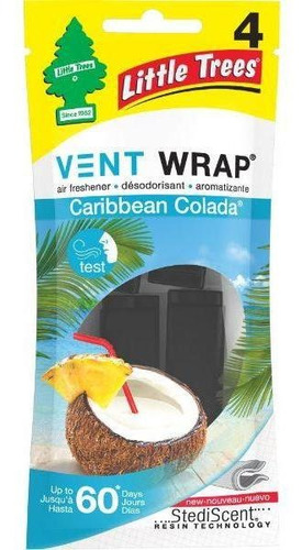 Ambientador Little Trees Vent Wrap Caribbean X 4 Und