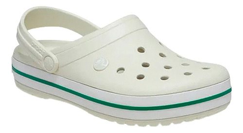 Zuecos Crocs Originales Crocband Tiza / Blanco / Verde