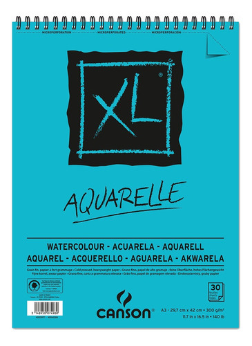 Croquera Acuarela Canson Xl Aquarelle 300gr A3