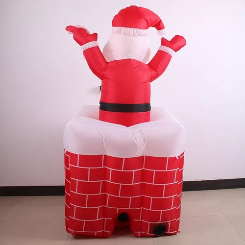 Inflable Navideño Multicolor 1.80 Mts Santa Claus Movimiento