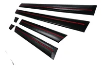 Comprar Molduras Vw Gacel Baguetas Negras Con Vira Roja 6 Piezas