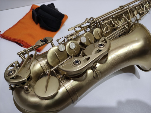 Saxofone Mib Alto Michael Escovado Dourado Estado De Novo