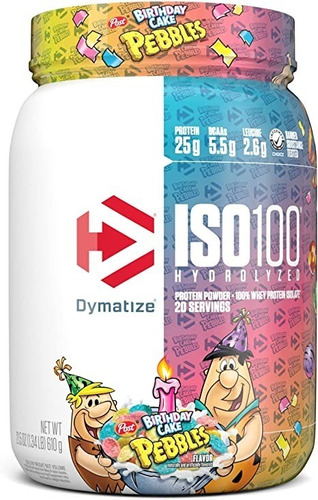 Iso 100 Dymatize - 1.4 Lbs - 20 Serv - Birthday Cake Pebbles