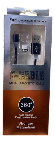 Cable Magnetico Iman Usb Para Celular Cargador Tipo C Blanco