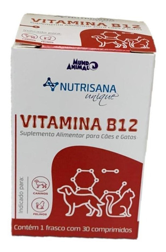 Nutrisana Vitamina B12 C/30 Comprimidos- Mundo Animal