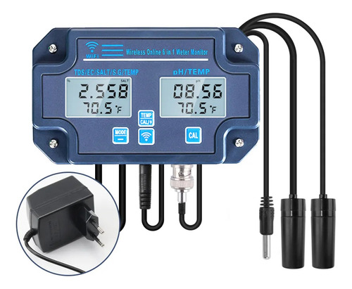 Medidor De Ph Temp Ec Salt Tds Sg Con Wifi 6 En 1