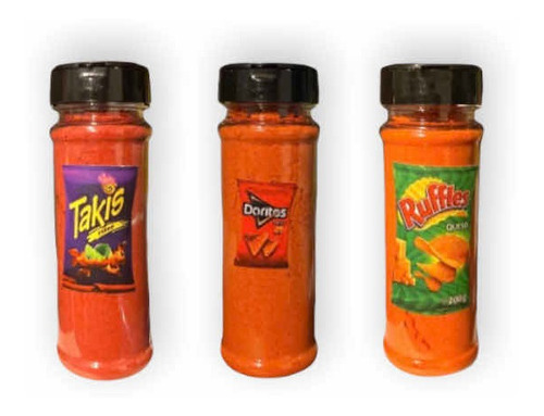 Pack De 3 Condimento En Polvo: Takis, Doritos, Ruffles Y Más