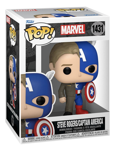 Split Cap America Con Steve Rogers #1431 Funko Pop! Marvel