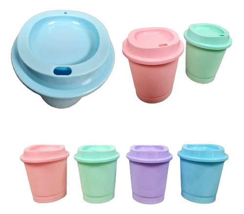 Vaso Mini Eco Cafe Te Starbucks Color Pastel  Pack X 3 