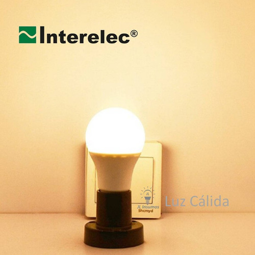 Imagen 2 de 2 de Pack 3 Lampara Led 12w E27 Luz Calida Interelec