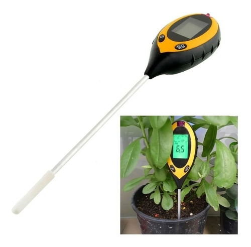Medidor Suelo Tierra 4 En 1 Ph, Humedad, Inten. Solar Y Temp