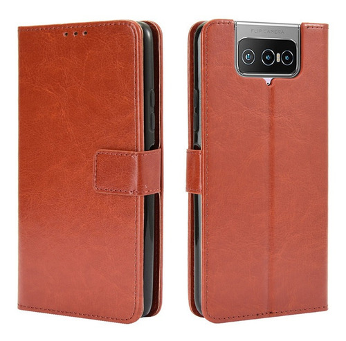 Funda De Piel Para Asus Zenfone 8 Flip Zs672ks Business Flip