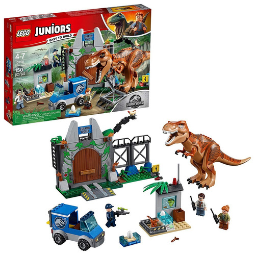 Lego 10758 Juniors  Jurassic World T. Rex Breakout 150 Pcs