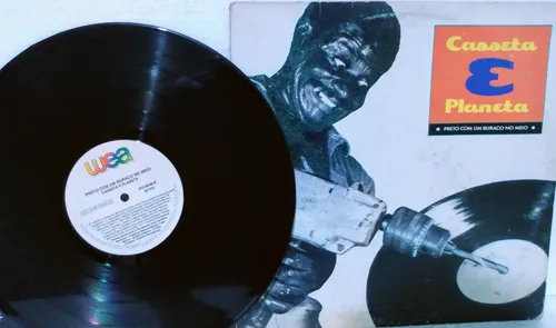 Lp Casseta E Planeta - Preto Com Buraco No Meio - C/enc 1989