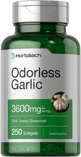 Ajo Garlic De Liberacion Rapida 3600mg  250 Capsulas Blandas Sabor Odorless Garlic