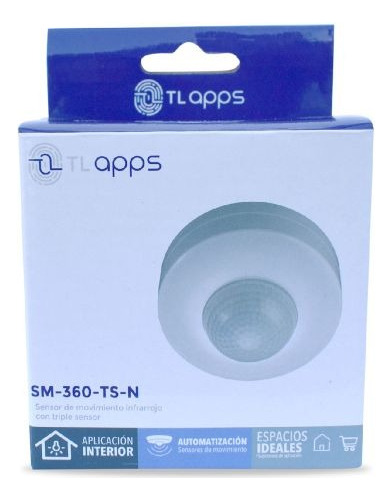 Sensor De Movimiento Infrarrojo Para Techo 360° Sm-360-ts-n Color Blanco