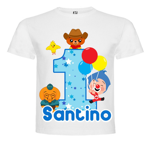 Polera Personalizada Plim Plim Algodon Niños Cumpleaños