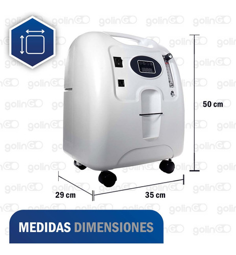Imagen 2 de 4 de Concentrador Oxigeno Portatil Electrico Domestico 5 Litros