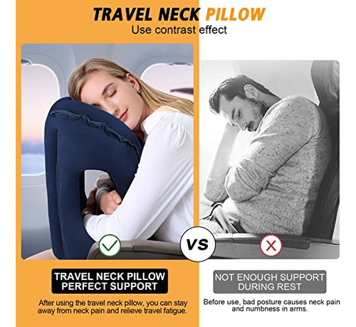 Almohada Inflable De Viaje Multifuncional Para Cuello