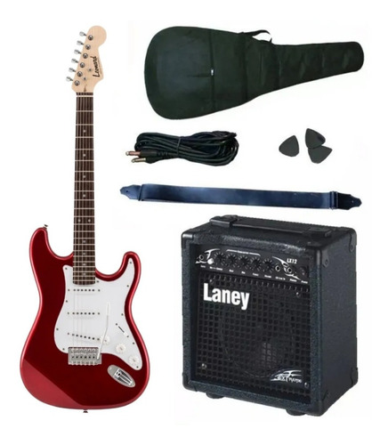 Combo Guitarra Electrica Rock  Amplificador Laney + Accesor